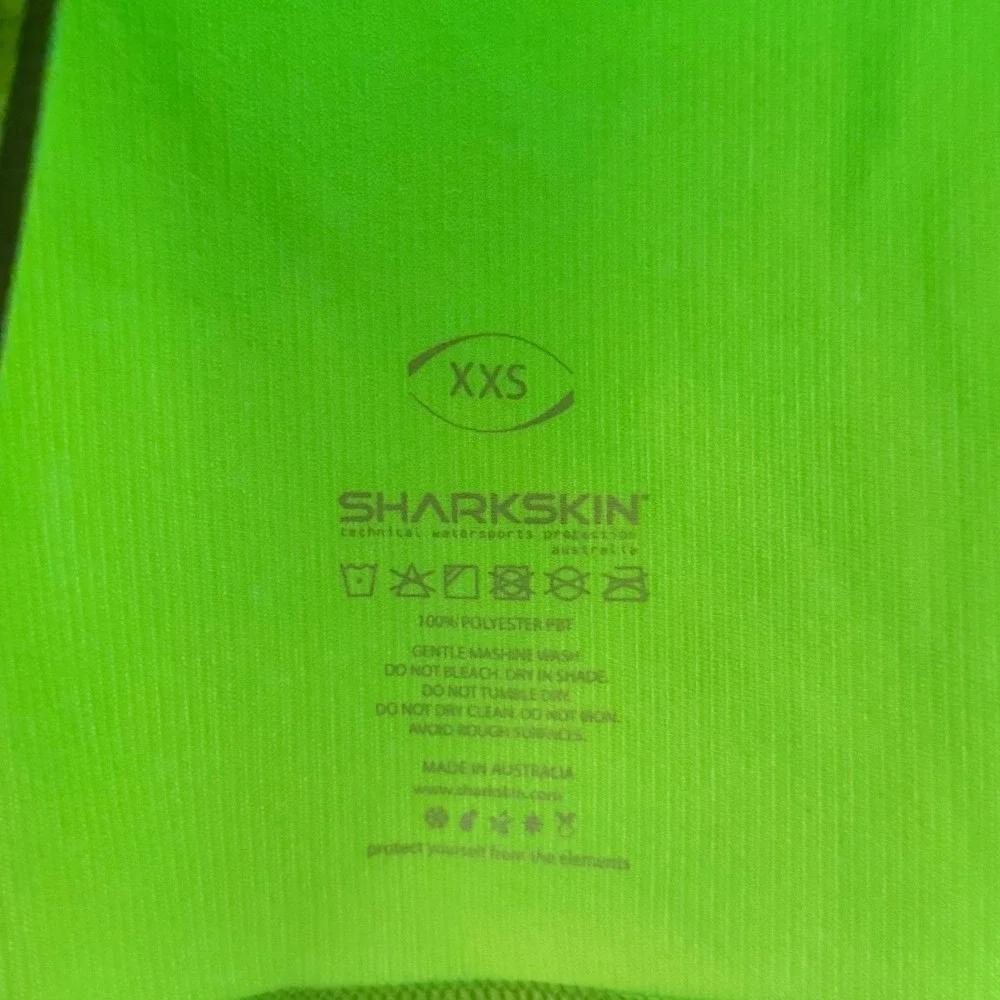 NEW Sharkskin Rapid‎ Dry Rash Guard XXS Lime Green Long Sleeve UPF 50+ Sun Shirt